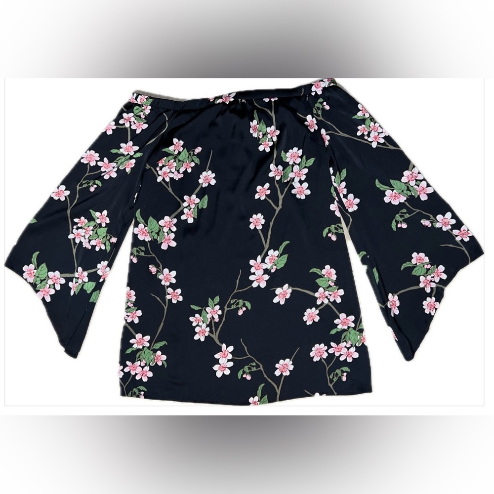 Forever21 Medium Black Flowers Off Shoulder Dress